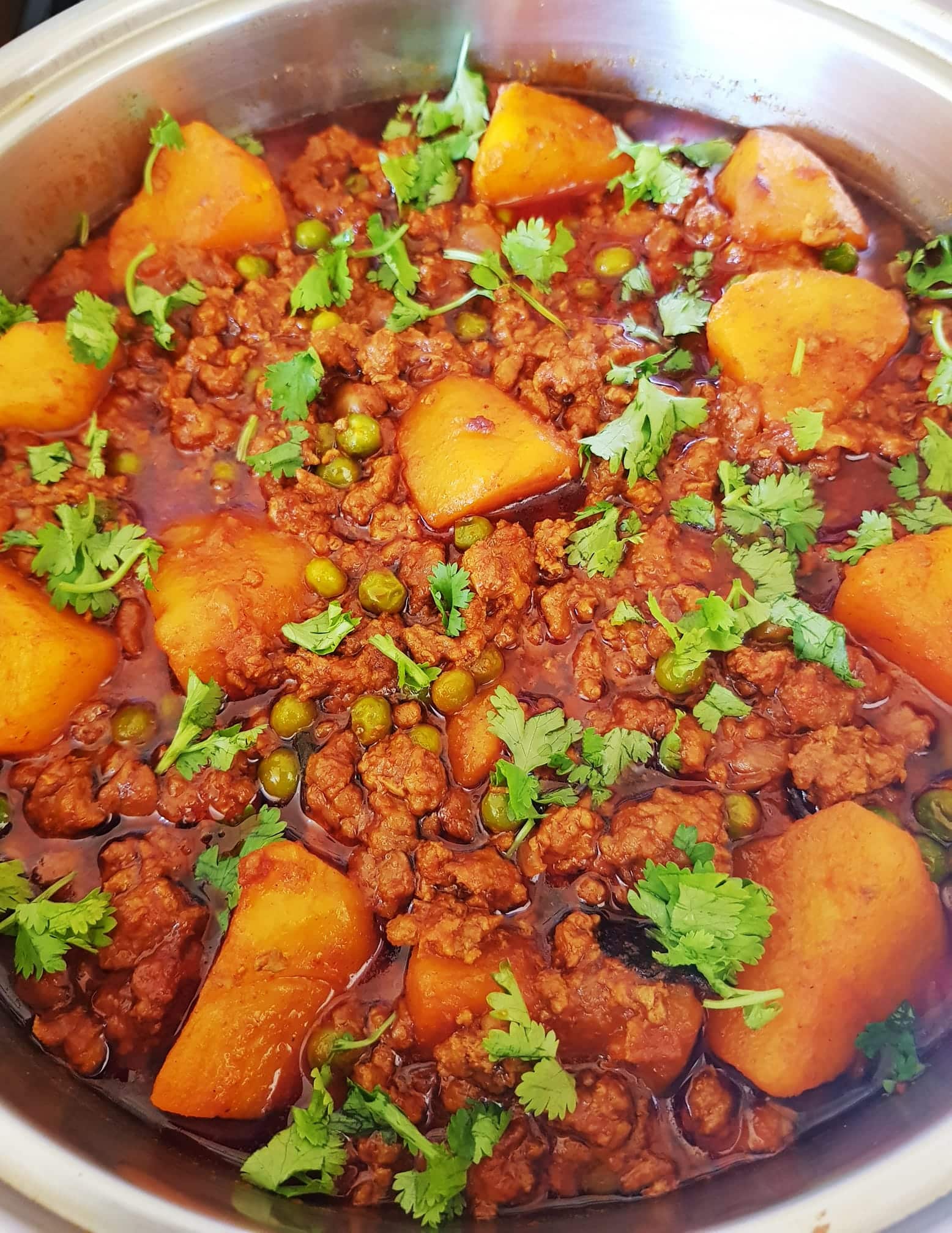 Mutton Mince Curry with Peas & Potatoes - Durban Curry Recipes